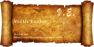 Voith Eszter névjegykártya